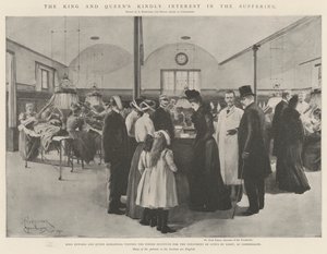 Das freundliche Interesse des Königs und der Königin am Leiden